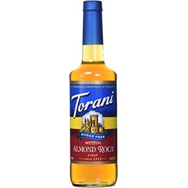 Torani Coffee Syrup, Sugar free Almond Roca Flavored Syrup for Drinks 25.4 oz