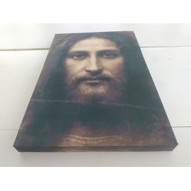 The Shroud of Turin Jesus Christ Face Canvas Print, Gallery Wrapped Print on Canvas, Print Size: 7.8" x 11.8" (20cm x 30cm)