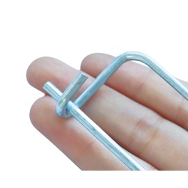 Steel Brooch Shape Cotter Safety Pin Spring Pin, Quick Lock Brooch Locking Fastener for Farm Lawn Garden Hook (0.16x2.48 in/4x63mm(8Pcs))