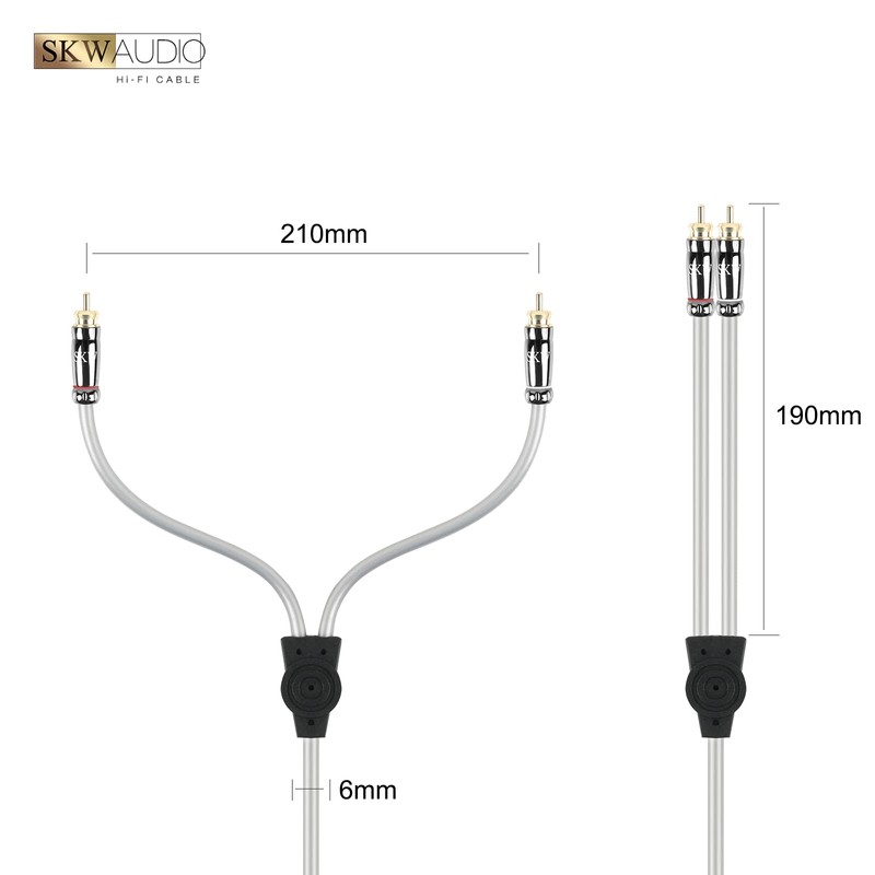 SKW Entry Level 3.5 mm Jack to 2 RCA Y