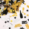 30G Black Gold Silver Table Confetti, 2025 Happy New Year