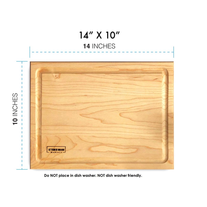 Maple Wood Cutting Boards for Kitchen 14x10 | Hardwood Kitchen