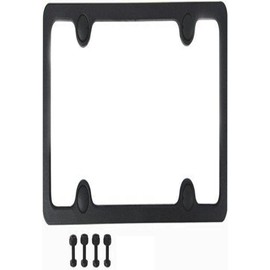 Custom Accessories 92502 - Marco Deportivo para matrícula con Sujetadores, Color Negro