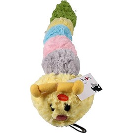 Patchwork Pet Pastel Caterpillar 20-Inch Squeak Toy for Dogs