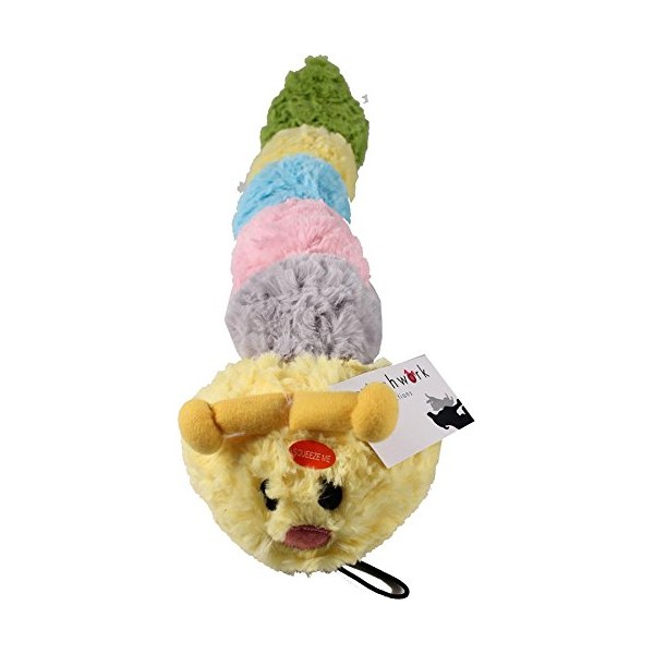 Patchwork Pet Pastel Caterpillar 20-Inch Squeak Toy for Dogs