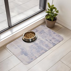 Dog Food Mat for Floors Waterproof Quick Dry Pet Placemat Cat Feeding Bowls Mats for Food and Water, Eco-Friendly Dog Accessories Diatomite Pets Supplies 12" X 20"