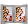 Frametory, 5x7 Double Hinged Picture Frame with Glass Front, Engineered