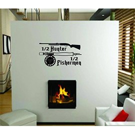 Wall Decal Hunter/Fisherman Outdoor Deer Predator Doe Hunting Bow Arrow Bulls Eye Wilderness Camouflage Holiday Gift Ideas Sticker - Size: 6 Inches X 15 Inches