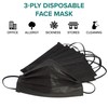 Jumbl black masks disposable 100 pack Protective 3-Ply Breathable Comfortable