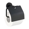 WENKO Toilet Roll Holder Stainless Steel Bosio Black Matt with