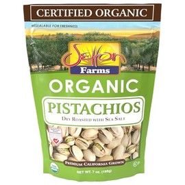Setton Farms Premium Organic Pistachios, Dry Roasted With Sea Salt, 7 Oz Resealable Bag