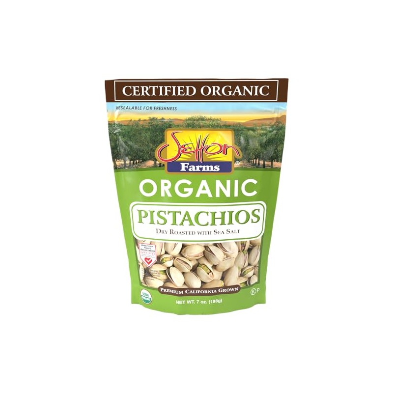 Setton Farms Premium Organic Pistachios, Dry Roasted With Sea Salt,