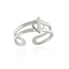 Anchor Toe Ring - 925 Sterling Silver - Adjustable Double