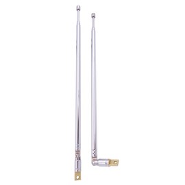 FM Radio Antenna, 2-Pack Telescopic AM FM Radio Antenna Replacement Antenna for TV Home Audio Video AV Stereo Receiver Tuner