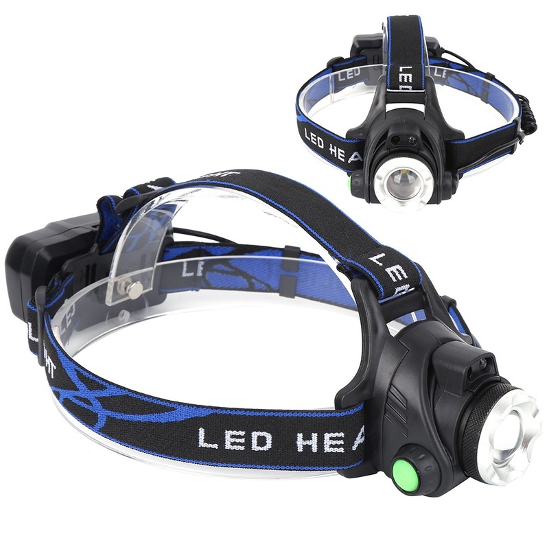 LED Headlamp USB Rechargeable Head Light Flashlight for Outdoor Camping