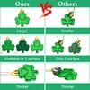 JULMELON 20Pcs St Patrick's Day Shamrocks Ornaments Glitter Good Luck