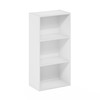 Furinno Luder 3-Tier Open Shelf Bookcase, White
