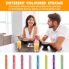 72Pcs Reusable Hard Plastic Drinking Straw, Drinking Straw Biodegradable Recyclable,