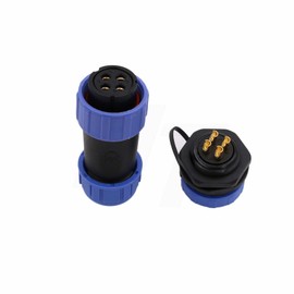 HangTon HE21 4 Pin Power Circular Waterproof IP68 Connector Female Male for Industrial Electrical Automotive Marine Devices