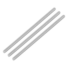 sourcing map 3Pcs Fully Threaded Rod, M6 x 150mm 304 Stainless Steel Right Hand Thread Bar Studs M6-1 Thread Pitch for Furniture Machinery Assembly
