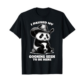 I PAUSED MY GOONING SESH TO BE HERE Funny Brainrot Meme 2025 T-Shirt