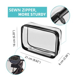 MOCOCITO Clear Liquid Air Travel Storage Bag/Fit for New European ENAC Regulation No 266/2013, White