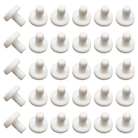 UUYYEO 200 Pcs 3 mm Plastic Screw Hole Plugs White Button Hole Plugs Furniture Hardware Hole Plugs Screw Cap Hole Covers Flush Type Hole Plug