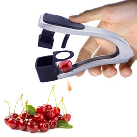 2 in 1 Cherry Pitter Tool Fruit Slicer – Food-Grade Stainless Steel Olive Pitter Tool Combo with Corer Tool Kitchen – Easy to Use Multifunctional Cherry Tomato Slicer Fruit Slicer Kitchen Gadget