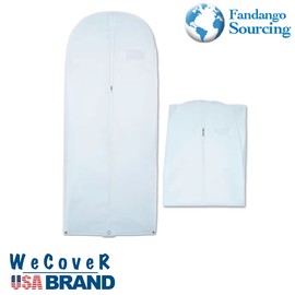 WECOVER 72" Clothes Cover Garment Bags Coat Dress Bags w/Handle & Snaps Clr White 3 Pack