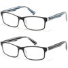RaoOG Reading Glasses Men Blue Light Blocking - 2 Pack