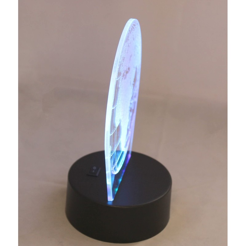 Dependable Industries 3D World Globe LED Light 7 Color Changing