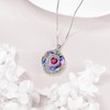 POPLYKE Tree of life Birthstone Necklace for Women Sterling Silver