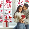 Mauts 9 Sheet Valentines Day Decor，3D Diamond Valentines Window Stickers,