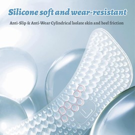 JEYORZY 8 Stück Fersenschutz für Schuhe von Silikon klar, Fersenschutz Schuhe Fersenkissen heel pads Fersenfreund für Damen & Herren Verhindert Fersenabrieb und Fersenrutsche