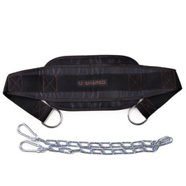 Grofitness Weighted Dip Belt Chin Up Belt with Chain Muscle Training Pull Up Belt Waist Back Support