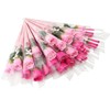 24 Pcs Soap Flowers, Roses, Individually Wrapped, Non-Withering, Gift (Pink