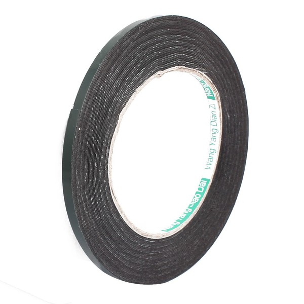 sourcing map 1 Stück 5mm x 0,5mm doppelseitiges Klebeband selbstklebend