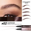 Pudaier 2-in-1 Curved Eyebrow Pen & Eyeliner with 10Pcs Brow