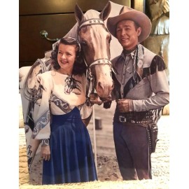 Roy Rogers, Dale Evans and Trigger Western Tabletop Display Standee 9 1/2" Tall