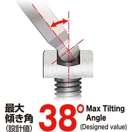 Vessel 8209BP-L Hex Bar Ball Point L-Type Wrench Set of 9 Short Axis Long Type