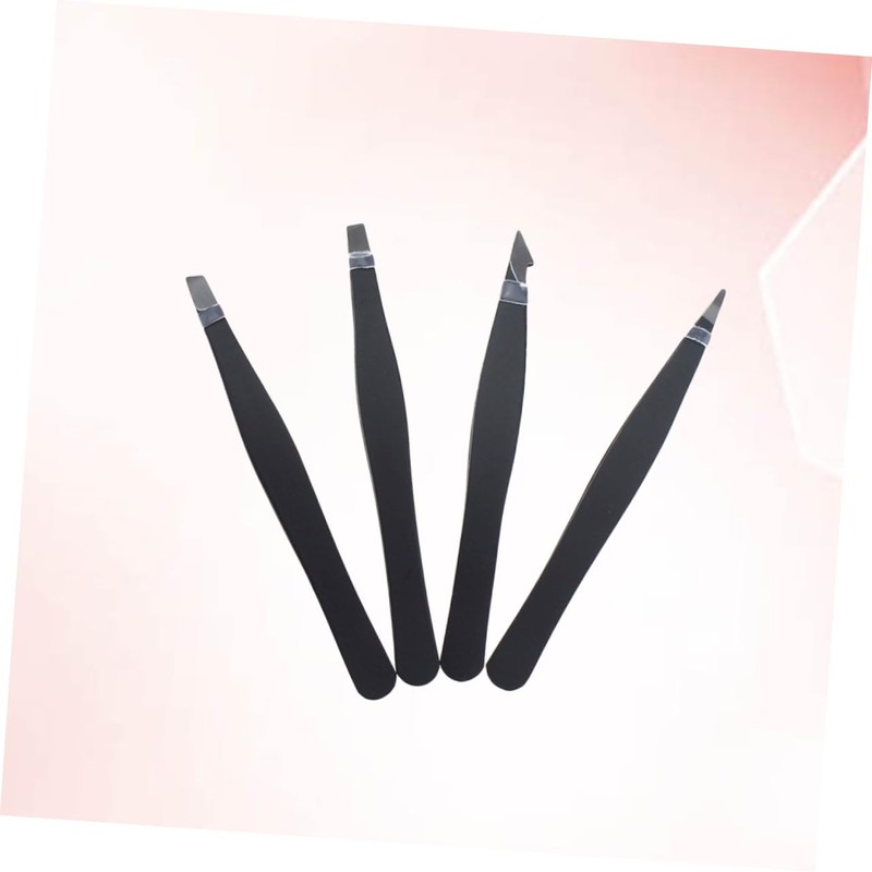 Ipetboom Pcs Stainless Steel Eyebrow Tweezers Set Slant Flat Angled
