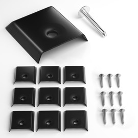 Ameri RV Camper Trailer Extrusion Flat End Cap for Vinyl Trim Molding 1" Screws-10 Pack (Black)