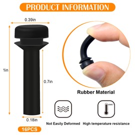 16 Pack WB02X24790 Stove Grate Rubber Feet Replacement for GE Gas Stove Range Burner Grate Bumpers,Replacement Cooktop Grate Foot