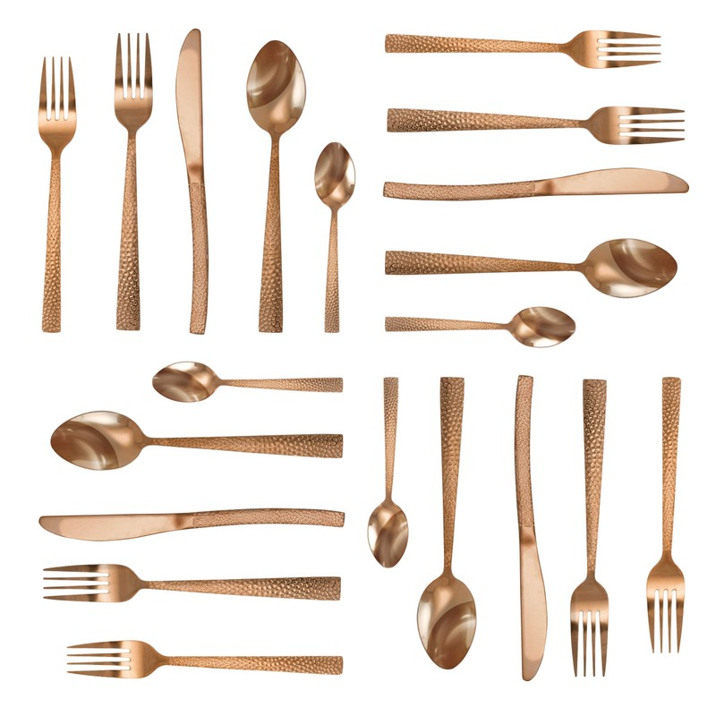 MegaChef Baily 20 Piece Flatware Utensil Set, Stainless Steel Silverware