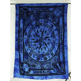 Wall Tapestries, Indian, Handmade, 100 % Cotton, Black & White Elephant Print