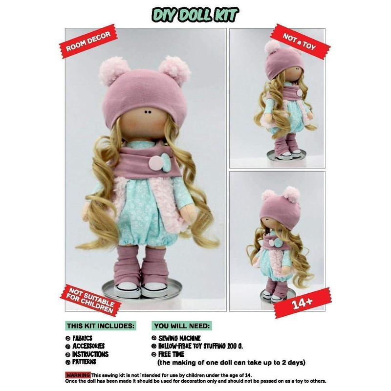 DIY Doll Sewing Kit Pattern Make your own Interior Tilda