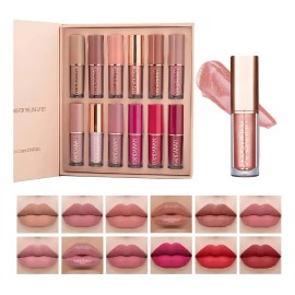 12 Colores Labiales Mate Indelebles Pintalabios Antiagua Set