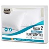 Utopia Bedding Set of 2 Waterproof Pillow Protectors with Zipper