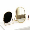 Gold Oval Vanity Mirror, 360° Rotation 180° Tilt Adjustable Desktop