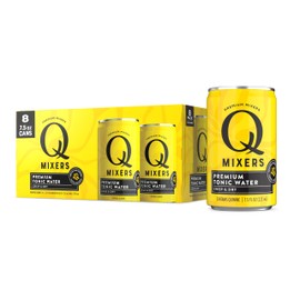 Q Mixers Tonic Water, 7.5 Fl oz (Pack of 8), Premium Cocktail and Mocktail Mixer Made with Real, Natural Ingredients (Packaging May Vary)